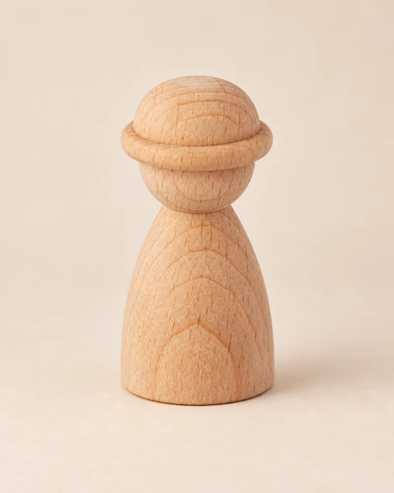 Blanco poppetje met hoed 6,8 cm