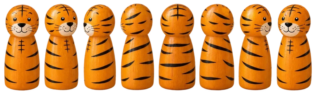 Tijger, van alle kanten gefotografeerd